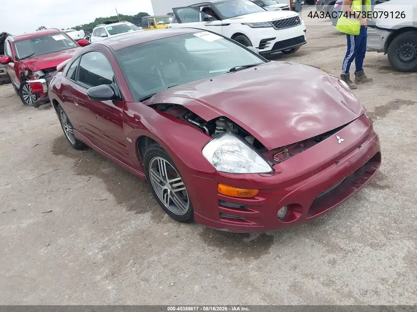2003 Mitsubishi Eclipse Gts VIN: 4A3AC74H73E079126 Lot: 45388617