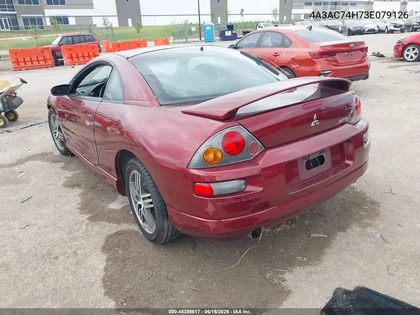 2003 Mitsubishi Eclipse Gts VIN: 4A3AC74H73E079126 Lot: 45388617