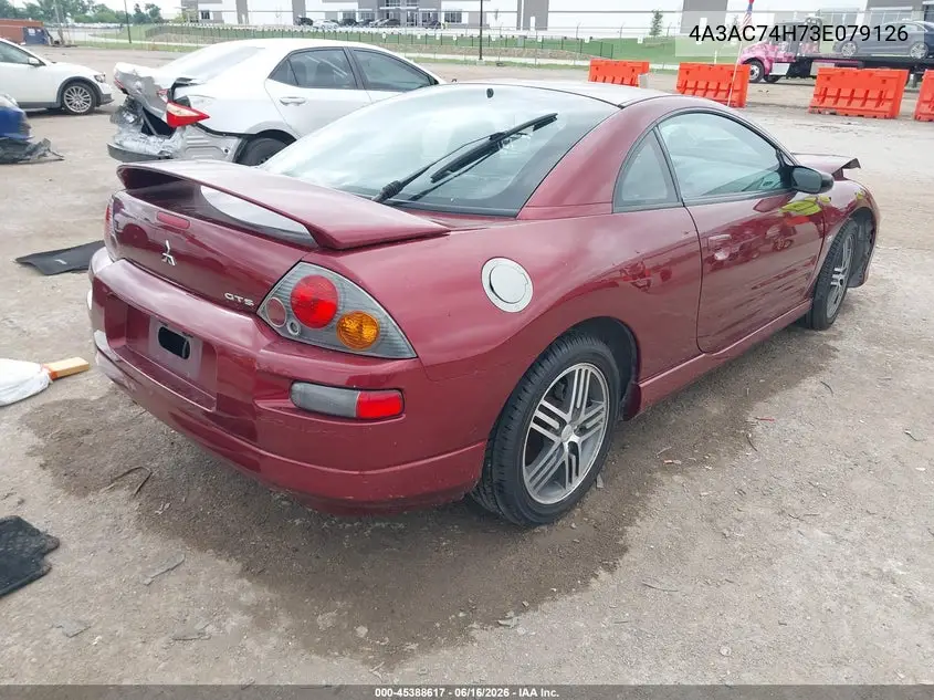 2003 Mitsubishi Eclipse Gts VIN: 4A3AC74H73E079126 Lot: 45388617
