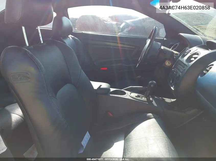 2003 Mitsubishi Eclipse Gts VIN: 4A3AC74H63E020858 Lot: 45471877