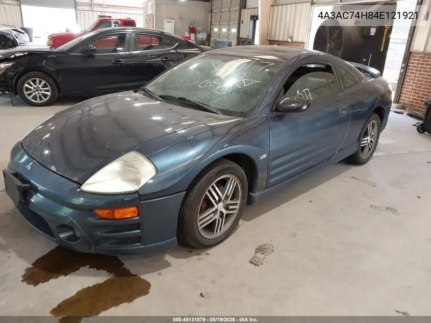 2004 Mitsubishi Eclipse Gts VIN: 4A3AC74H84E121921 Lot: 45131879