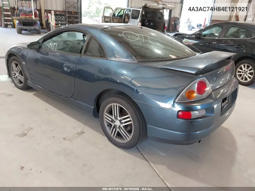 2004 Mitsubishi Eclipse Gts VIN: 4A3AC74H84E121921 Lot: 45131879