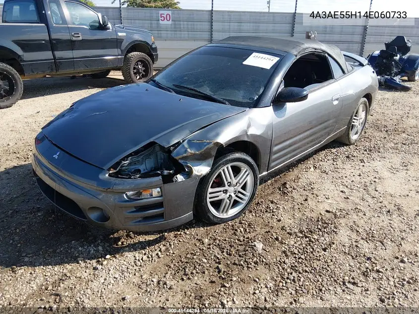 2004 Mitsubishi Eclipse Spyder Gt VIN: 4A3AE55H14E060733 Lot: 45144294