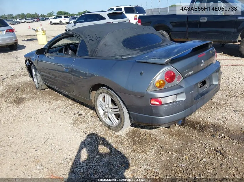 2004 Mitsubishi Eclipse Spyder Gt VIN: 4A3AE55H14E060733 Lot: 45144294