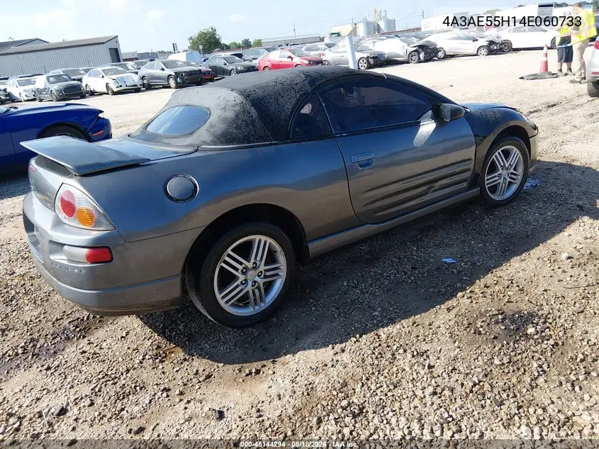 2004 Mitsubishi Eclipse Spyder Gt VIN: 4A3AE55H14E060733 Lot: 45144294