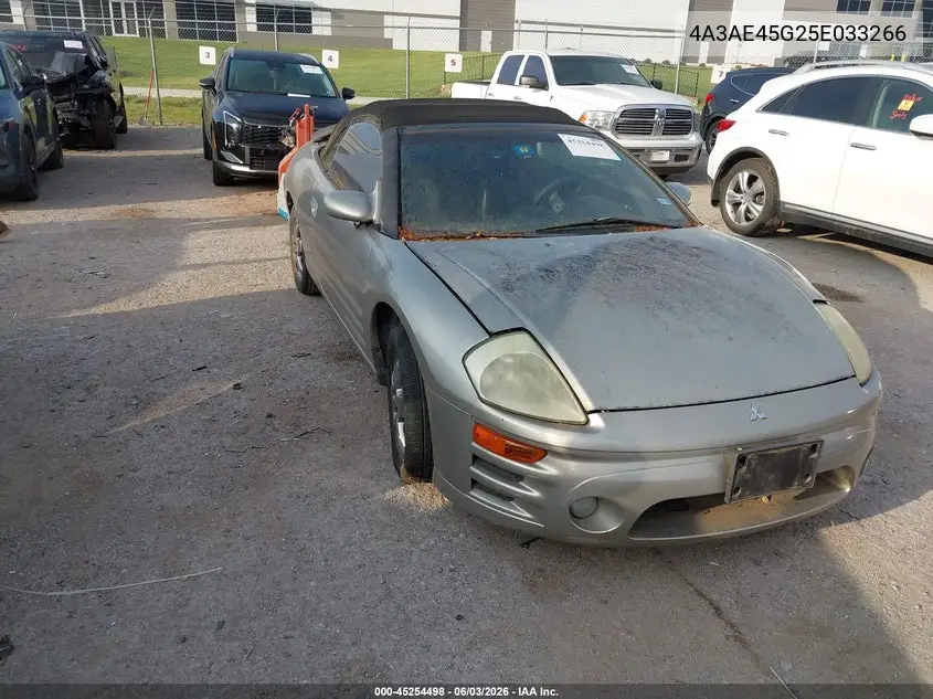 2005 Mitsubishi Eclipse Spyder Gs VIN: 4A3AE45G25E033266 Lot: 45254498