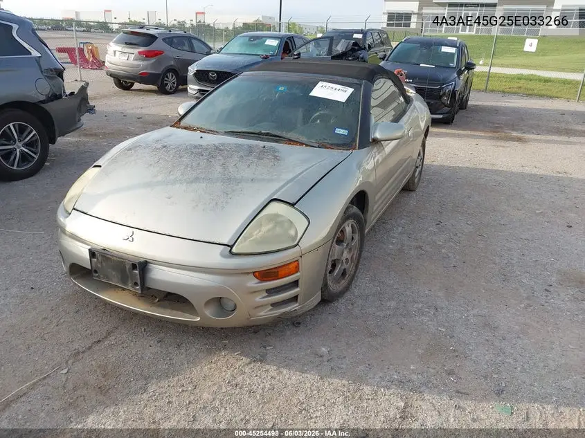 2005 Mitsubishi Eclipse Spyder Gs VIN: 4A3AE45G25E033266 Lot: 45254498