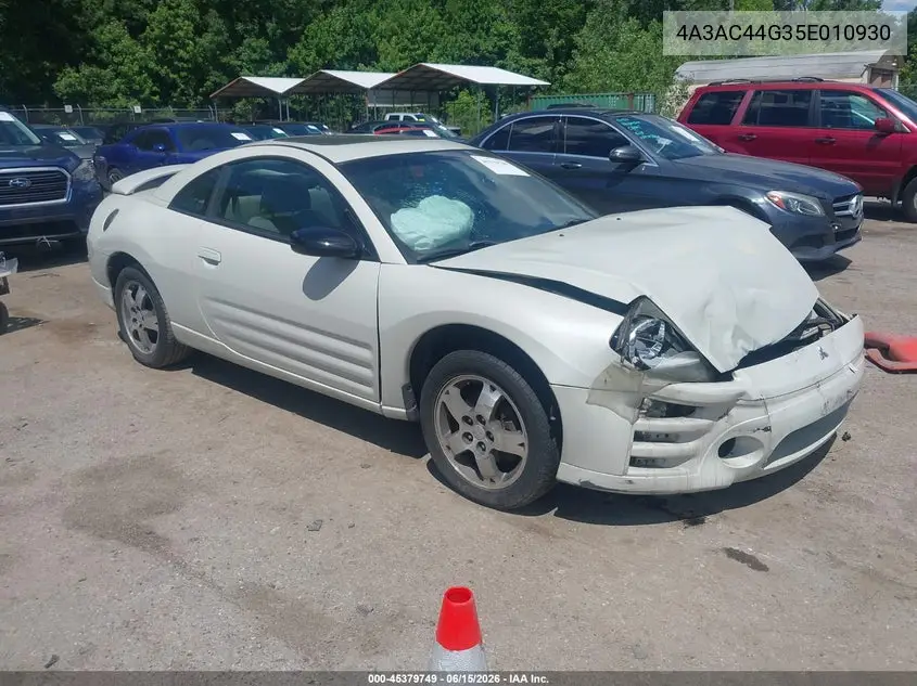 2005 Mitsubishi Eclipse Gs VIN: 4A3AC44G35E010930 Lot: 45379749
