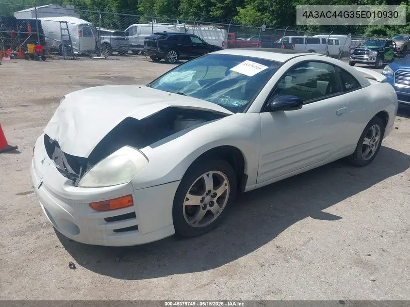 2005 Mitsubishi Eclipse Gs VIN: 4A3AC44G35E010930 Lot: 45379749