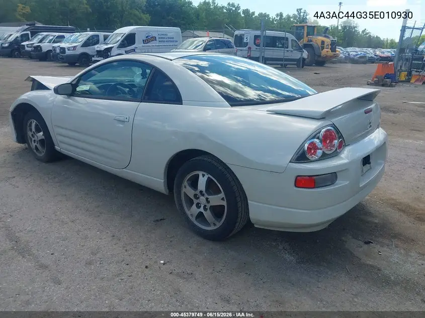 2005 Mitsubishi Eclipse Gs VIN: 4A3AC44G35E010930 Lot: 45379749
