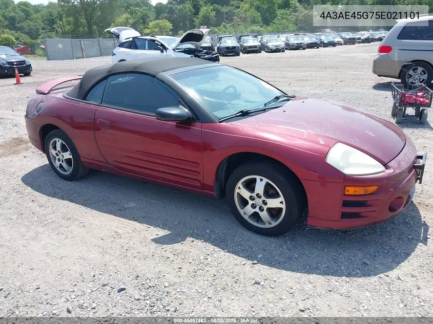2005 Mitsubishi Eclipse Spyder Gs VIN: 4A3AE45G75E021101 Lot: 45467482