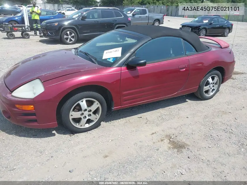 2005 Mitsubishi Eclipse Spyder Gs VIN: 4A3AE45G75E021101 Lot: 45467482