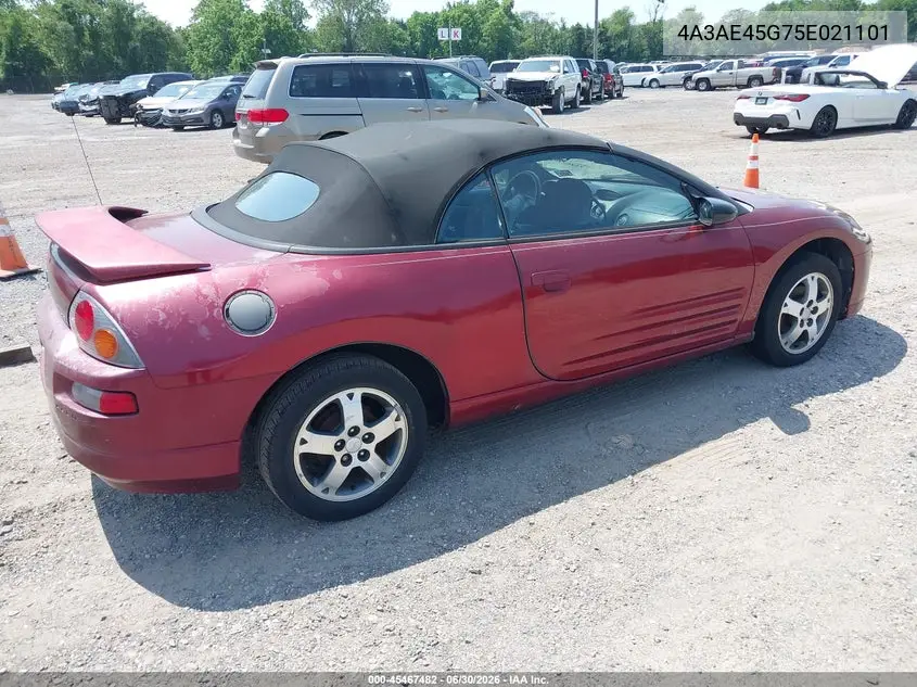 2005 Mitsubishi Eclipse Spyder Gs VIN: 4A3AE45G75E021101 Lot: 45467482