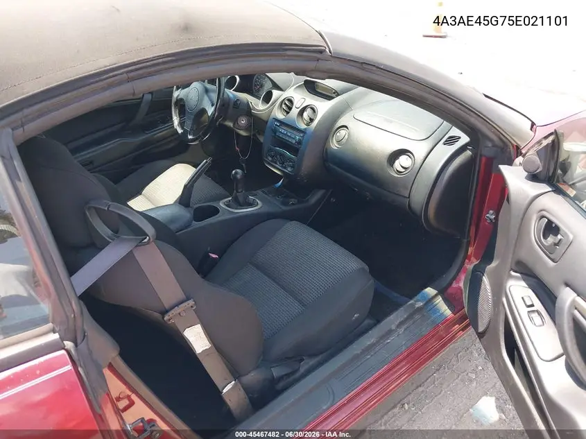 2005 Mitsubishi Eclipse Spyder Gs VIN: 4A3AE45G75E021101 Lot: 45467482