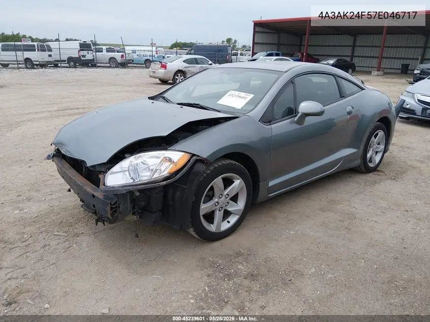 2007 Mitsubishi Eclipse Gs VIN: 4A3AK24F57E046717 Lot: 45239601