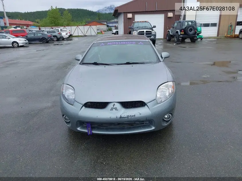 2007 Mitsubishi Eclipse Spyder Gs VIN: 4A3AL25F67E028108 Lot: 45378618
