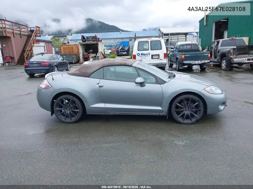 2007 Mitsubishi Eclipse Spyder Gs VIN: 4A3AL25F67E028108 Lot: 45378618