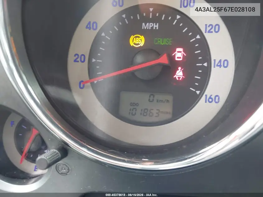 2007 Mitsubishi Eclipse Spyder Gs VIN: 4A3AL25F67E028108 Lot: 45378618