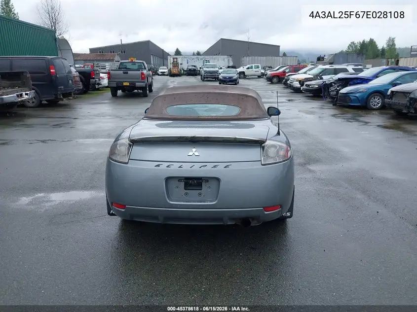 2007 Mitsubishi Eclipse Spyder Gs VIN: 4A3AL25F67E028108 Lot: 45378618