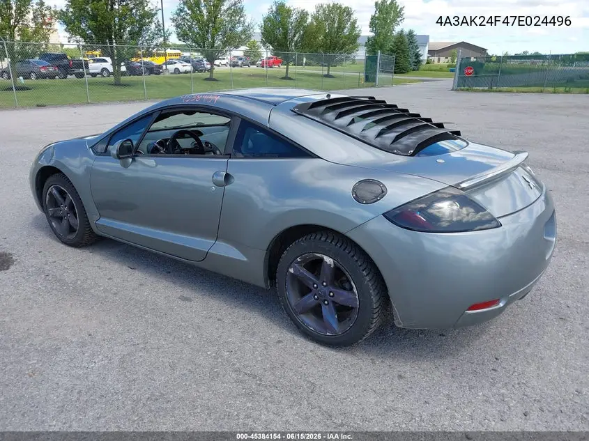 2007 Mitsubishi Eclipse Gs VIN: 4A3AK24F47E024496 Lot: 45384154