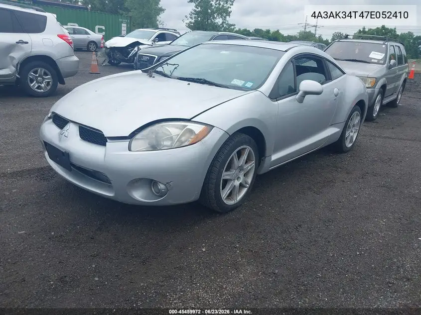 2007 Mitsubishi Eclipse Gt VIN: 4A3AK34T47E052410 Lot: 45459972