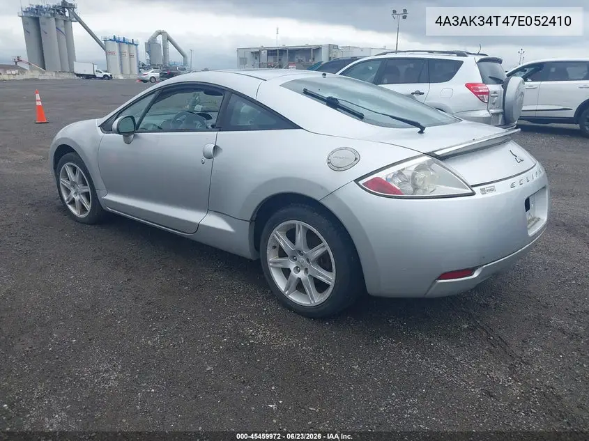 2007 Mitsubishi Eclipse Gt VIN: 4A3AK34T47E052410 Lot: 45459972