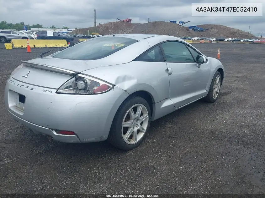 2007 Mitsubishi Eclipse Gt VIN: 4A3AK34T47E052410 Lot: 45459972