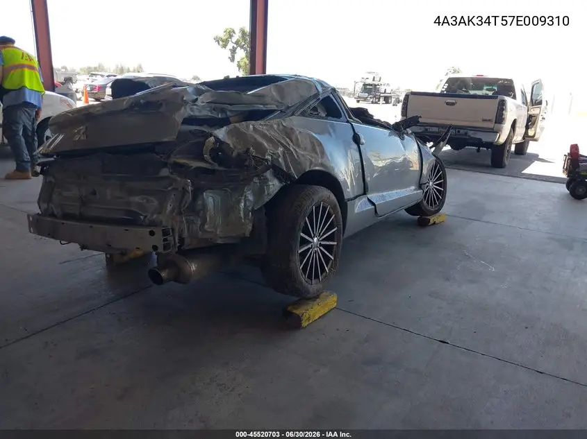 2007 Mitsubishi Eclipse Gt VIN: 4A3AK34T57E009310 Lot: 45520703
