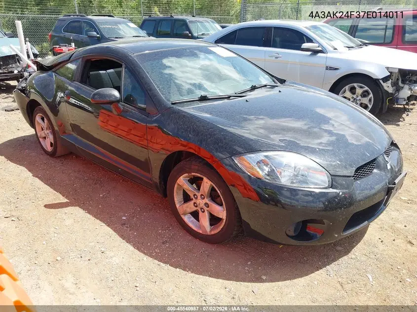 2007 Mitsubishi Eclipse Gs VIN: 4A3AK24F37E014011 Lot: 45540987