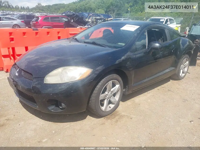 2007 Mitsubishi Eclipse Gs VIN: 4A3AK24F37E014011 Lot: 45540987