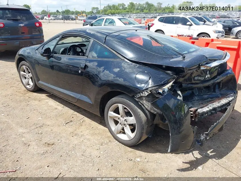 2007 Mitsubishi Eclipse Gs VIN: 4A3AK24F37E014011 Lot: 45540987