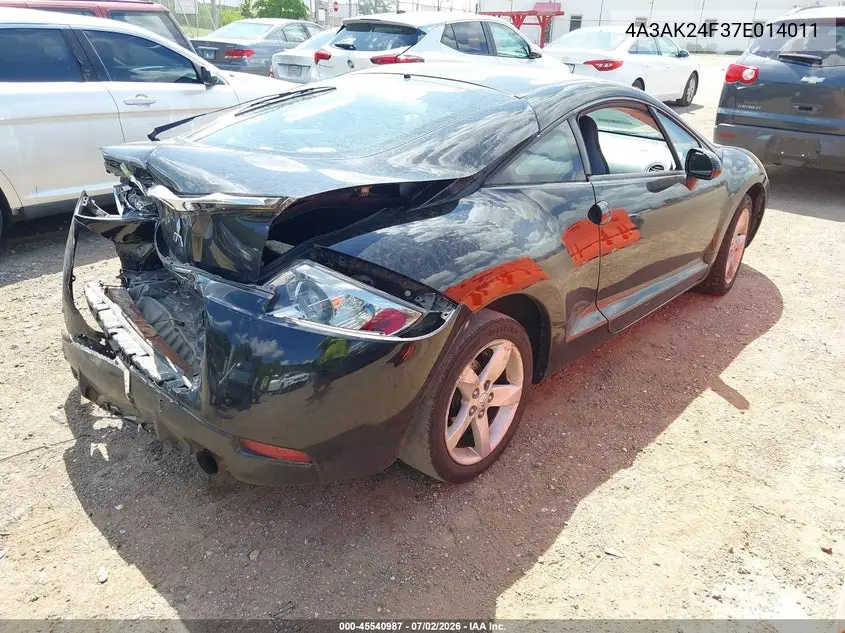 2007 Mitsubishi Eclipse Gs VIN: 4A3AK24F37E014011 Lot: 45540987
