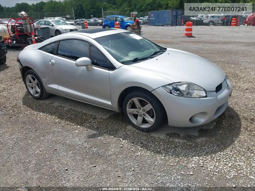 2007 Mitsubishi Eclipse Gs VIN: 4A3AK24F77E007241 Lot: 45543610