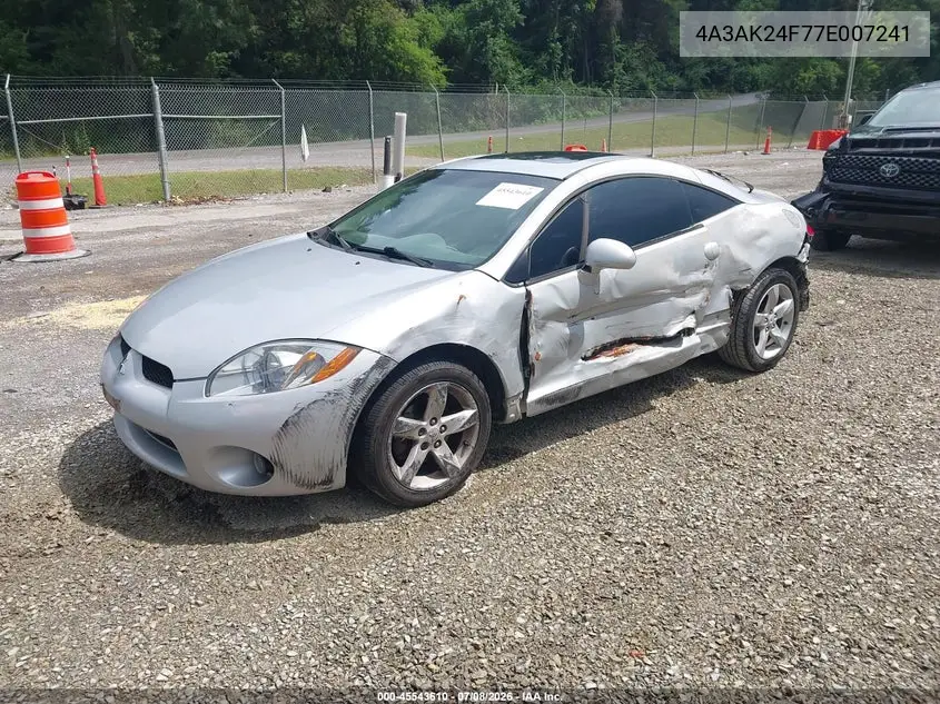 2007 Mitsubishi Eclipse Gs VIN: 4A3AK24F77E007241 Lot: 45543610