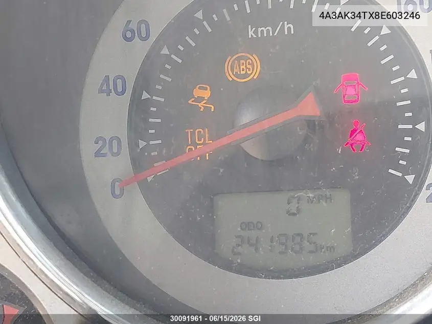 2008 Mitsubishi Eclipse Gt VIN: 4A3AK34TX8E603246 Lot: 30091961