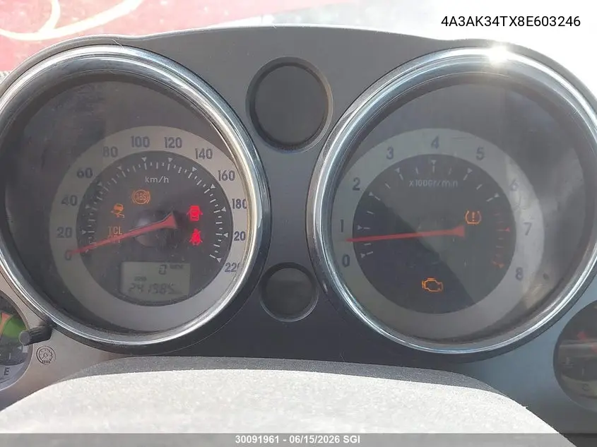2008 Mitsubishi Eclipse Gt VIN: 4A3AK34TX8E603246 Lot: 30091961
