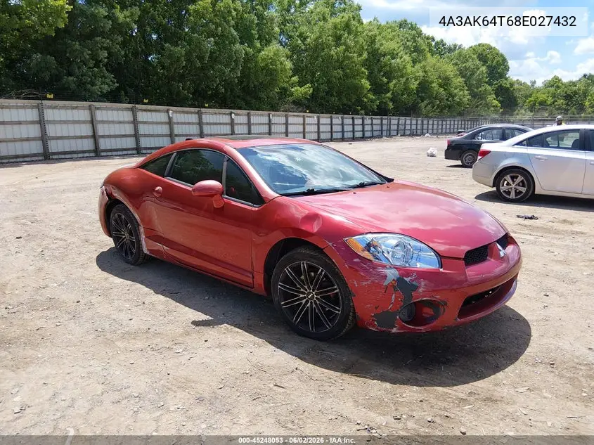 2008 Mitsubishi Eclipse Se V6 VIN: 4A3AK64T68E027432 Lot: 45248053