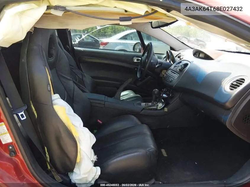 2008 Mitsubishi Eclipse Se V6 VIN: 4A3AK64T68E027432 Lot: 45248053