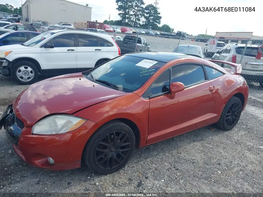 2008 Mitsubishi Eclipse Se V6 VIN: 4A3AK64T68E011084 Lot: 45552065