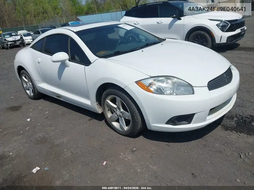 2009 Mitsubishi Eclipse Gs VIN: 4A3AK24F89E040641 Lot: 44916811