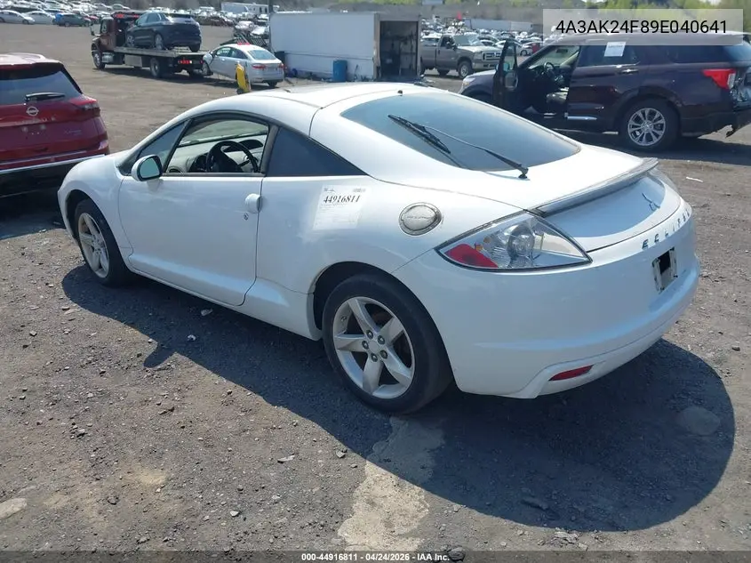 2009 Mitsubishi Eclipse Gs VIN: 4A3AK24F89E040641 Lot: 44916811