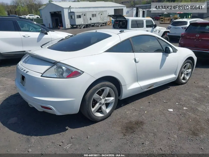 2009 Mitsubishi Eclipse Gs VIN: 4A3AK24F89E040641 Lot: 44916811