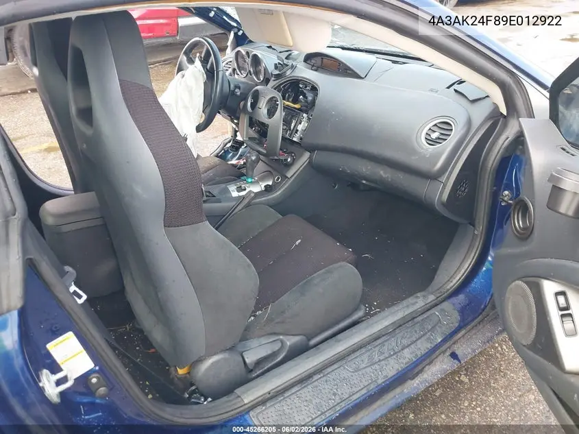 2009 Mitsubishi Eclipse Gs VIN: 4A3AK24F89E012922 Lot: 45266205