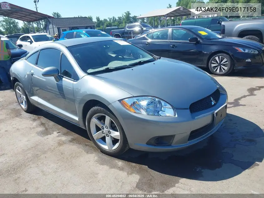 2009 Mitsubishi Eclipse Gs VIN: 4A3AK24F09E017158 Lot: 45294652
