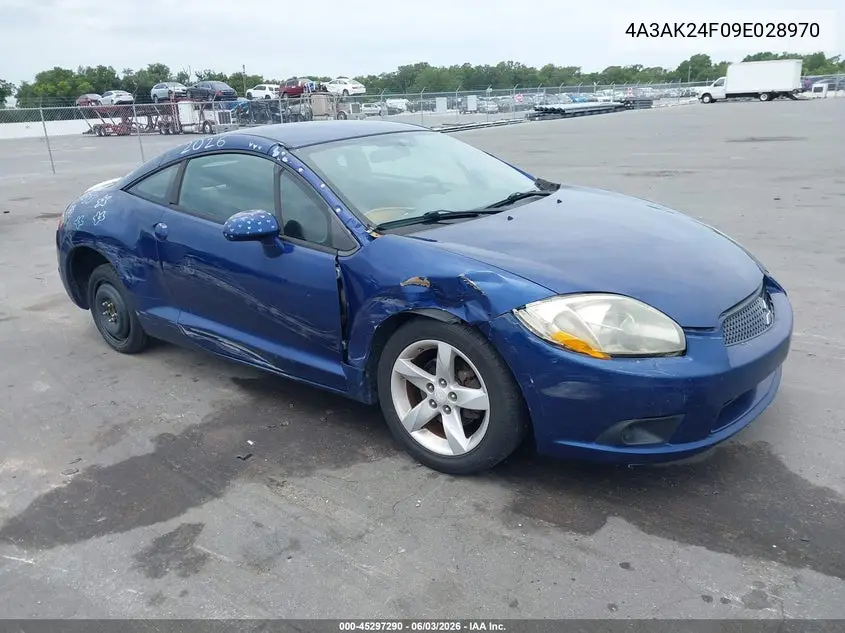 2009 Mitsubishi Eclipse Gs VIN: 4A3AK24F09E028970 Lot: 45297290