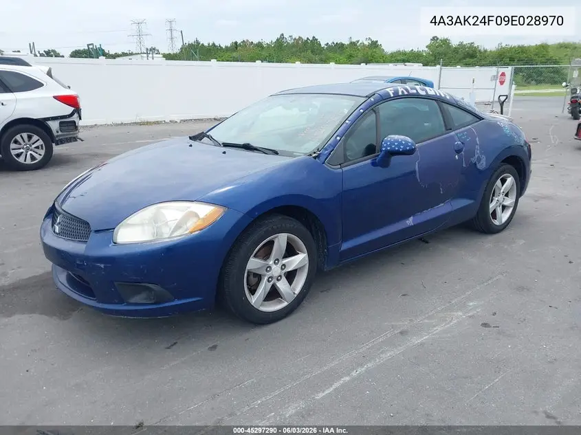 2009 Mitsubishi Eclipse Gs VIN: 4A3AK24F09E028970 Lot: 45297290