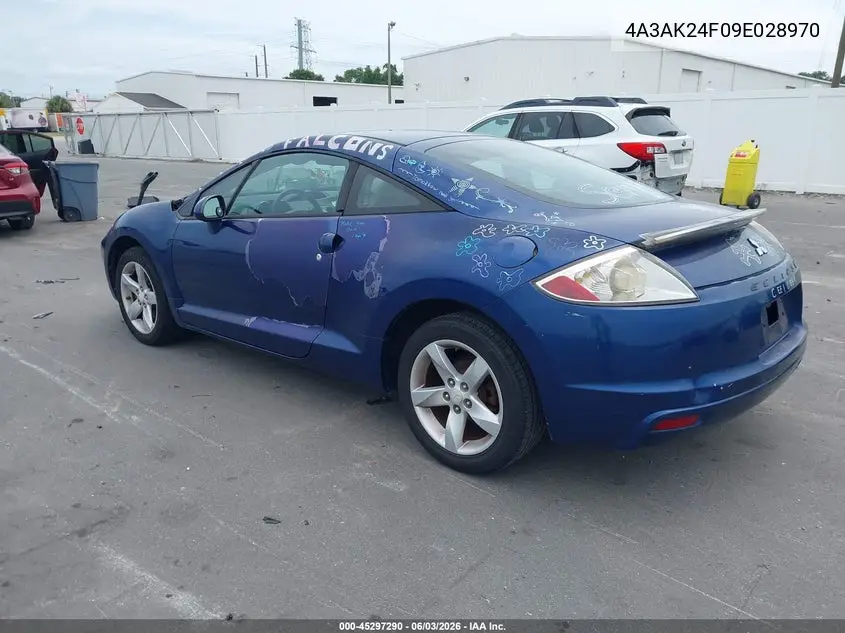 2009 Mitsubishi Eclipse Gs VIN: 4A3AK24F09E028970 Lot: 45297290