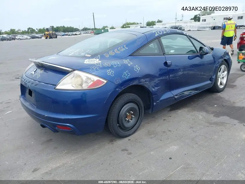 2009 Mitsubishi Eclipse Gs VIN: 4A3AK24F09E028970 Lot: 45297290