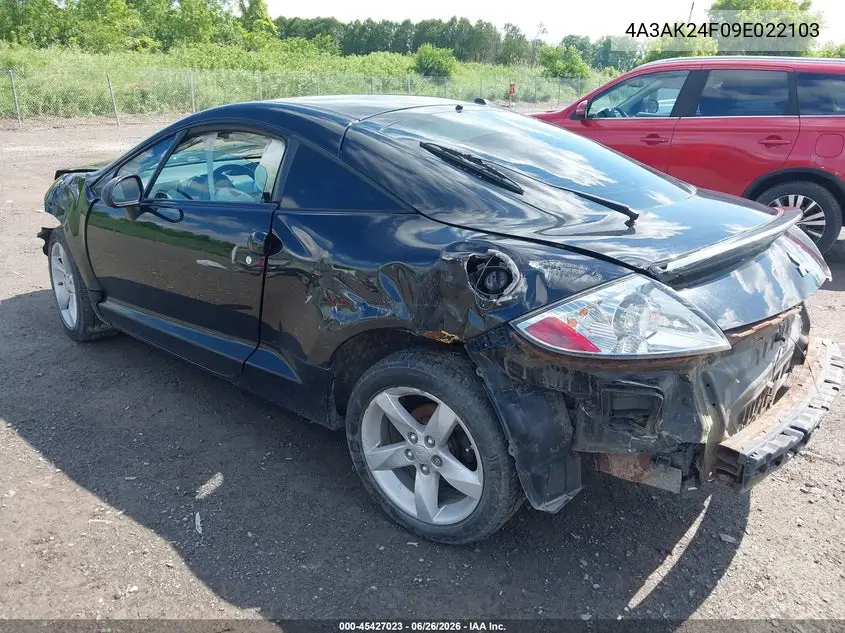 2009 Mitsubishi Eclipse Gs VIN: 4A3AK24F09E022103 Lot: 45427023