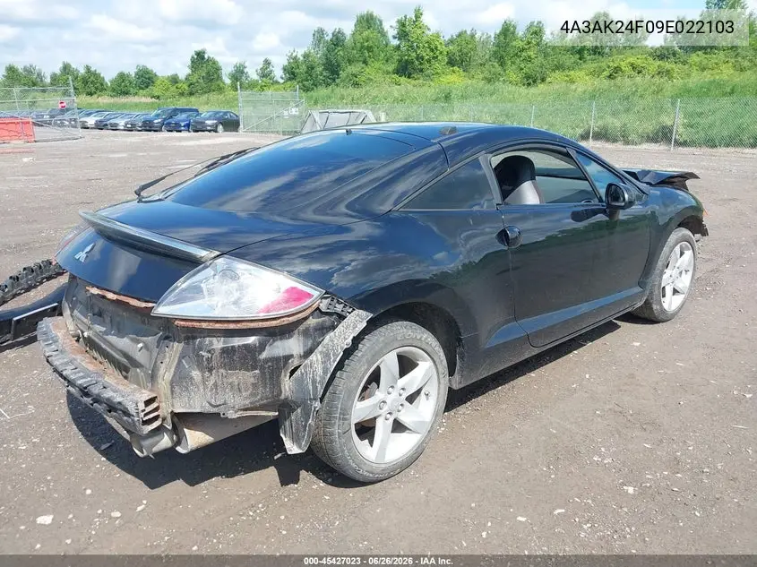 2009 Mitsubishi Eclipse Gs VIN: 4A3AK24F09E022103 Lot: 45427023
